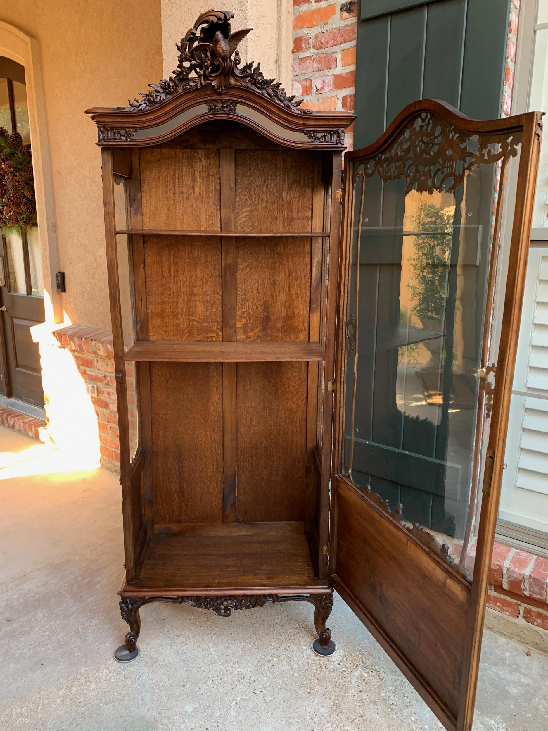 Antique French Display Cabinet 19th Century A Wonderful And Extremely Rare Hand Carved Treasure Cabinet